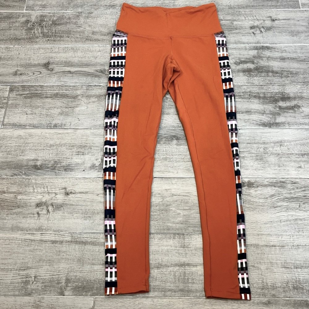 Prana Laye Legging Women’s Size Small Gingerbread Tivoli Orange Pockets EUC
